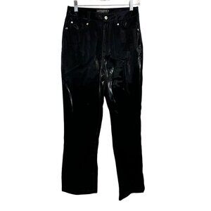 Mastermind Japan Size M 28X29 Shiny Black Pants Faux Leather